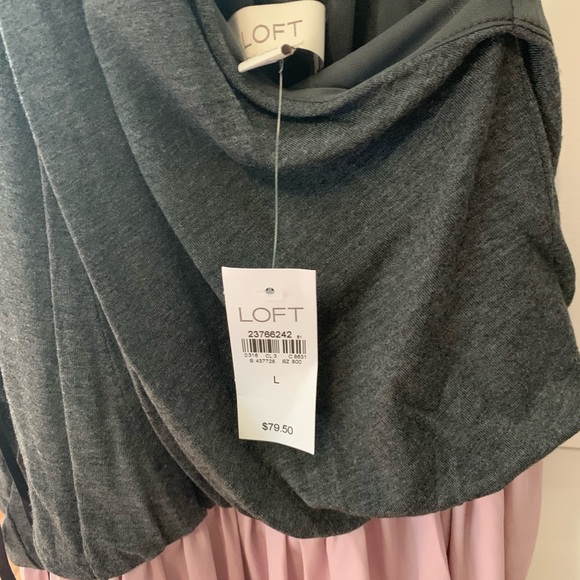 Loft L mixed media midi dress - Picture 2 of 5